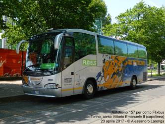 Bus front and side view