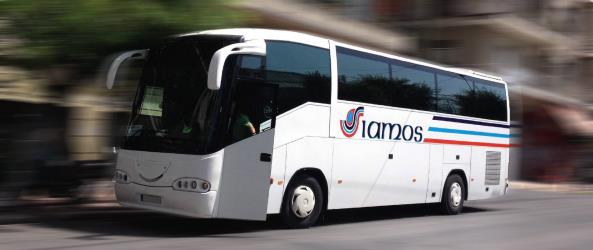 Bus front and side view