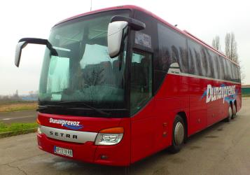 Bus front and side view