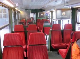 Interior of the Jungfrau Railway railcar