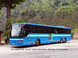 Interurban bus front and side view