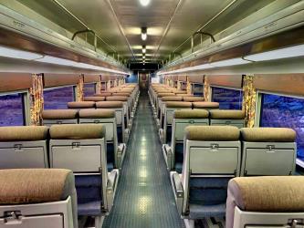 First Class train car interior