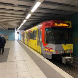 Metro on platform