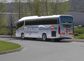 Bus rear and side view