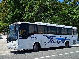 Bus exterior side view