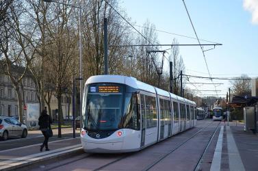 Trams at the Boulingrin terminus