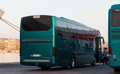 Bus rear view