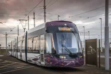 Tram exterior view