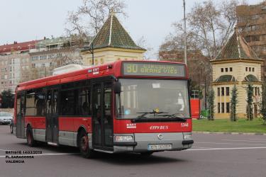 Bus side and front view