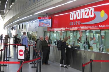 Ticket office at Madrid bus station