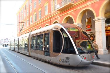 Lignes D'azur Tram and Seats