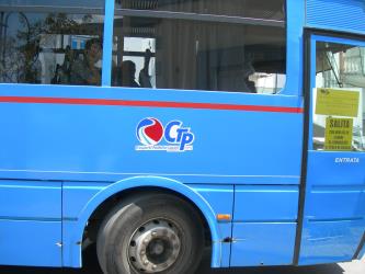 Bus with logo