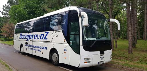 Man Lion bus front and side view