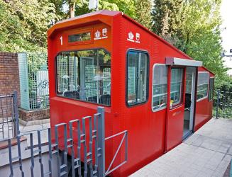 Sant'Anna funicular at the upper terminus