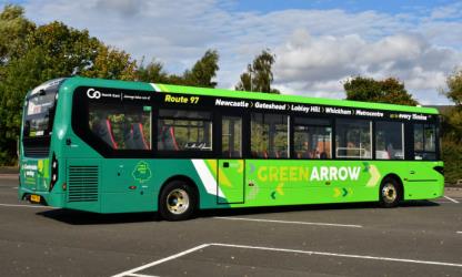Environmentally friendly bus for Green Arrow service