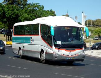 Bus front and side view