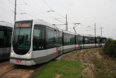 An Alstom Citadis tram