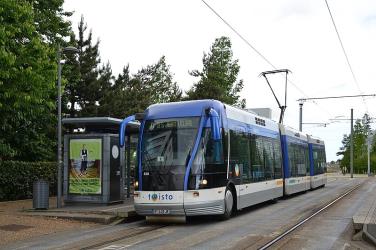 Bombardier tram on Line A in Caen