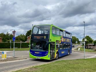 Double decker bus on the Hoveton to Eaton route
