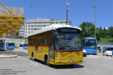 Bus front and side view
