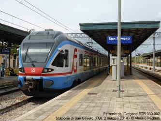 Electric train at the San Severo station
