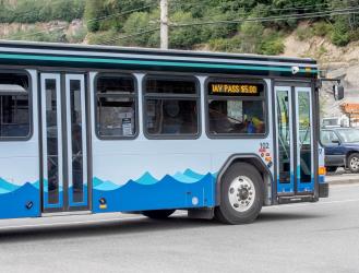 Bus side view