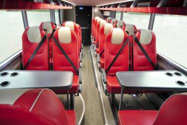 Interior showing seating configuration