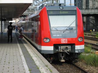 MVV S-Bahn at the station