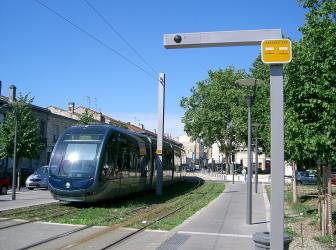 Eastbound route A tram