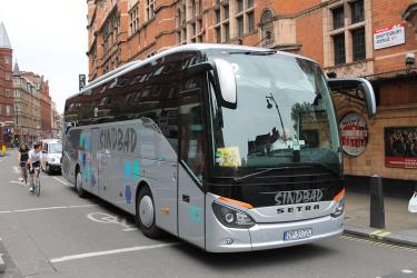 Sindbad Setra bus front and side view