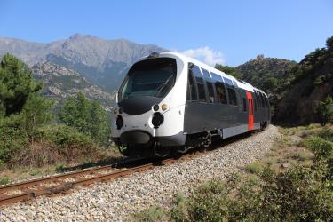 Train front and side view