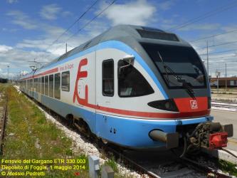 Electric train front view