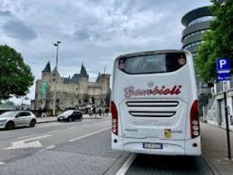 Bus back view