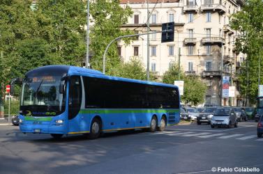Bus side and front view