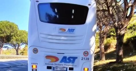 Bus back view