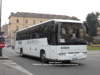 Bus front and side view