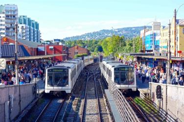 Trains at the station