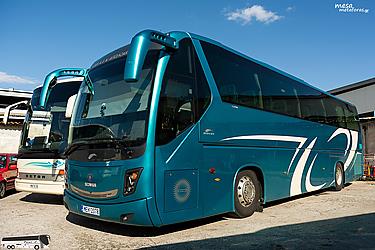 Bus front and side view